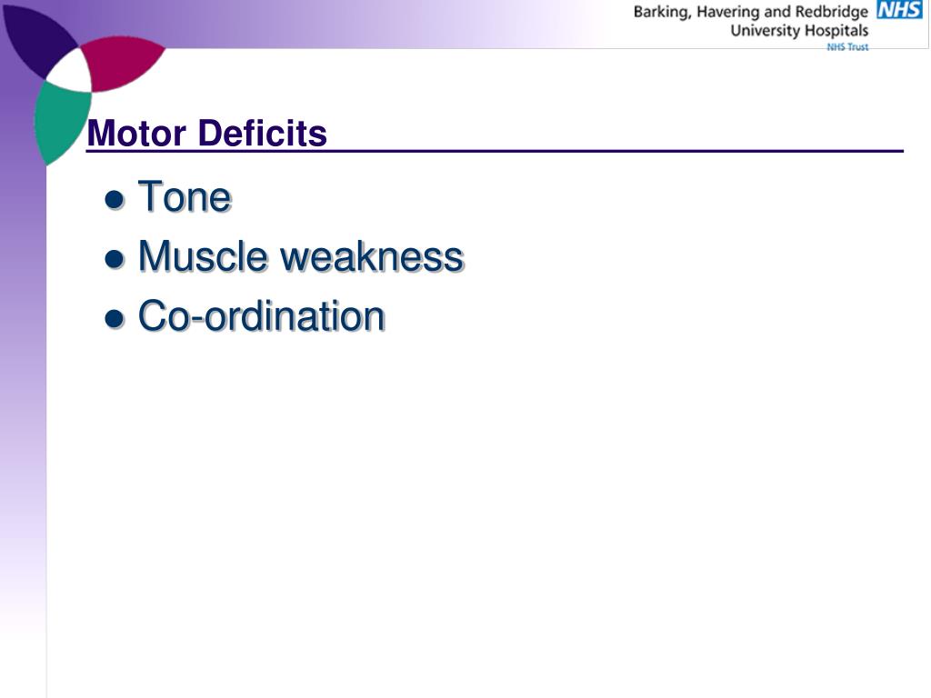 PPT Motor and sensory deficits post stroke Judith CroxonStroud