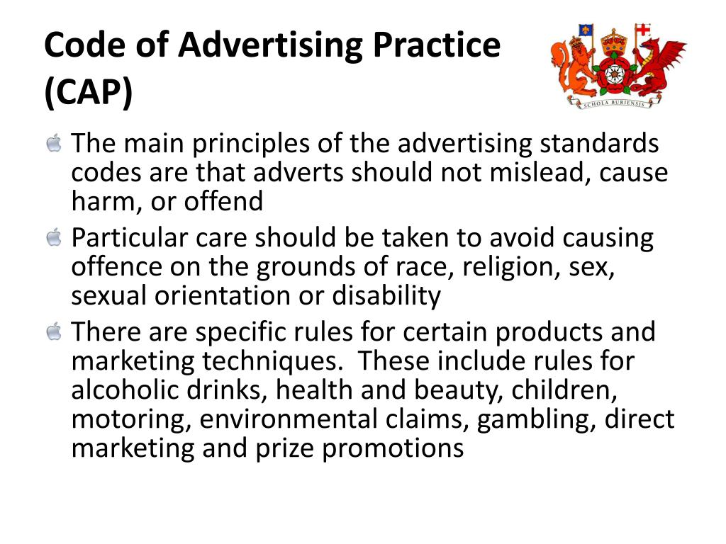 cap advertising code