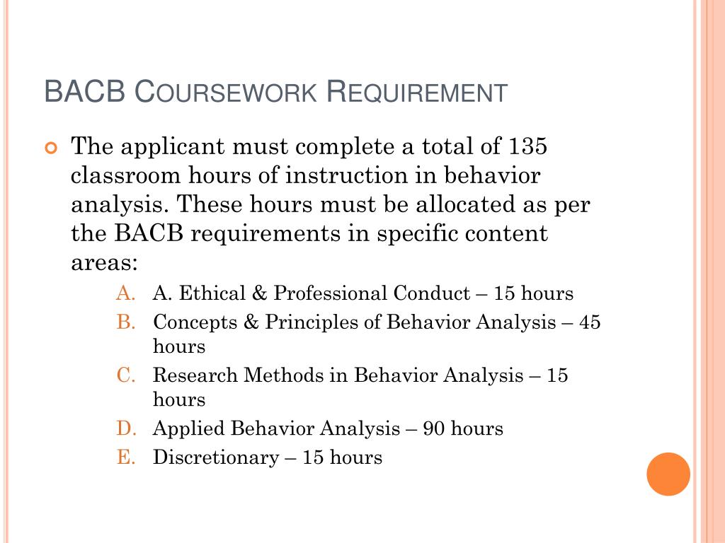 bacb coursework requirements