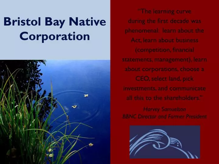 PPT Bristol Bay Native Corporation PowerPoint Presentation, free