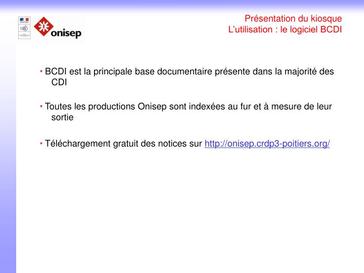 TÉLÉCHARGER NOTICES ONISEP BCDI ONISEP BCDI NOTICES TÉLÉCHARGER