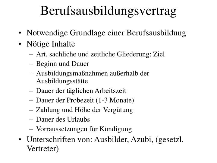 Bbig PPT - Das Berufsbildungsgesetz (BBiG) PowerPoint Presentation - ID:3816445