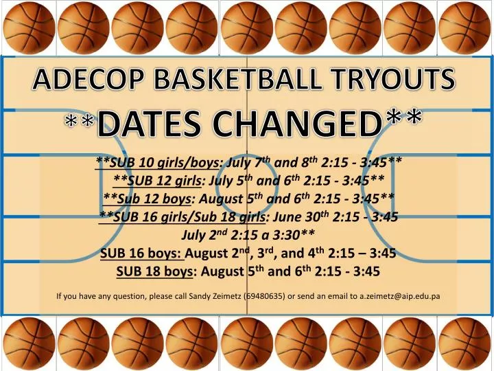 adecop basketball tryouts dates changed n.
