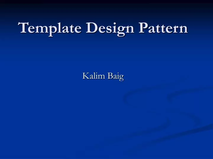 template design pattern n.