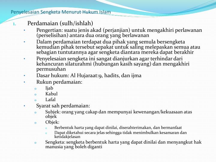 PPT - PENYELESAIAN SENGKETA PowerPoint Presentation - ID:3818650