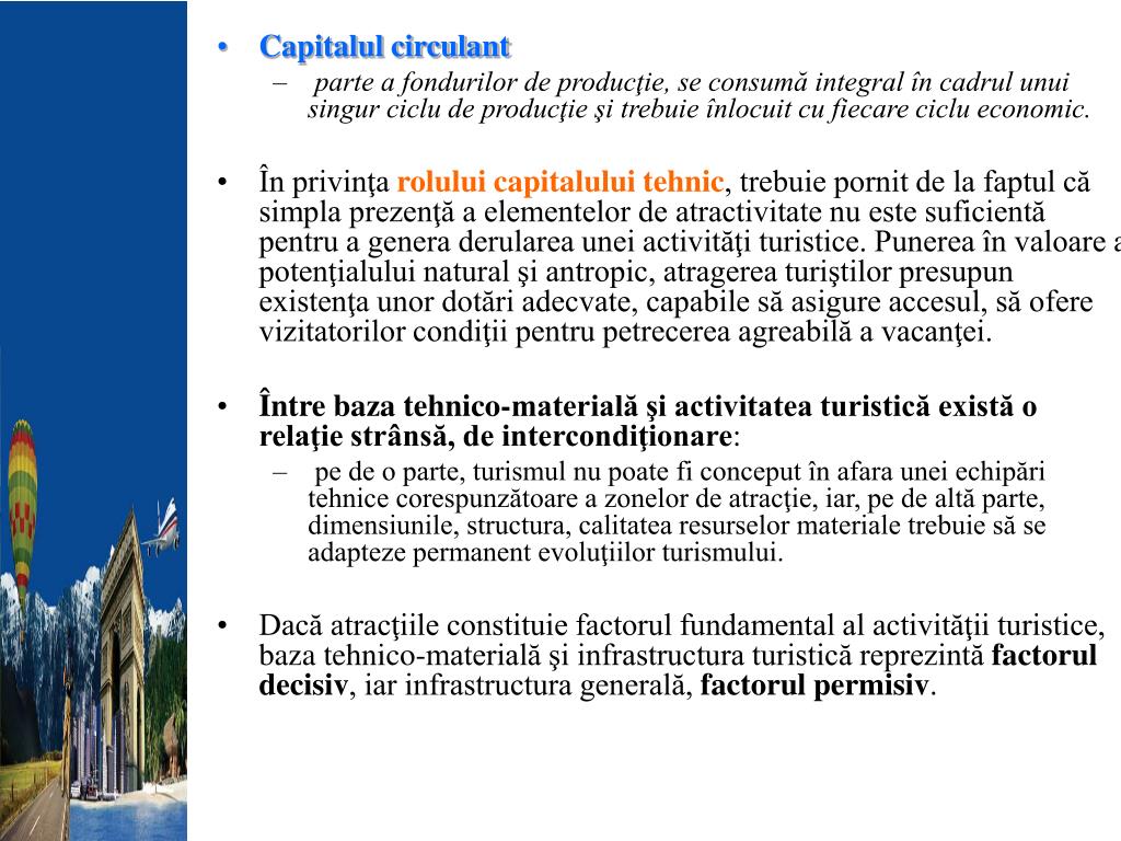 PPT - Cap. 7 BAZA TEHNICO-MATERIALĂ A TURISMULUI PowerPoint Presentation -  ID:3819020