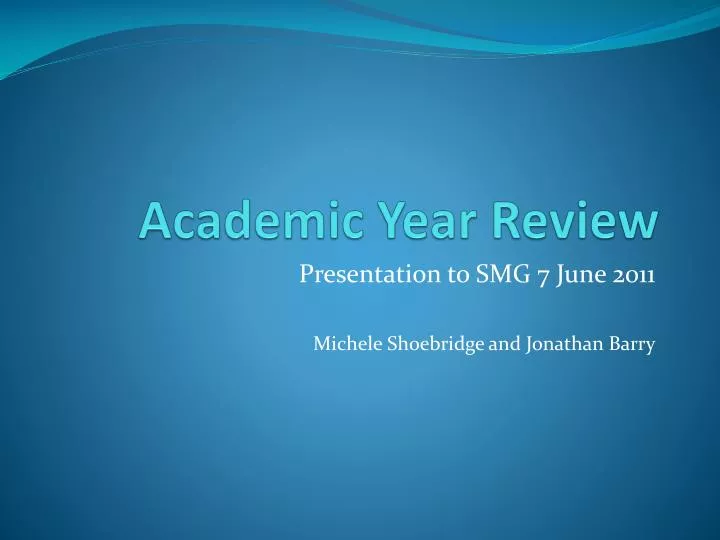 academic year review n.