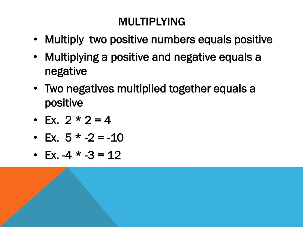 PPT - Adding, subtracting, multiplying, and dividing positive and ...