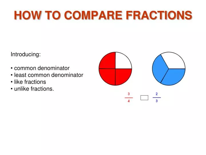 how to compare fractions n.