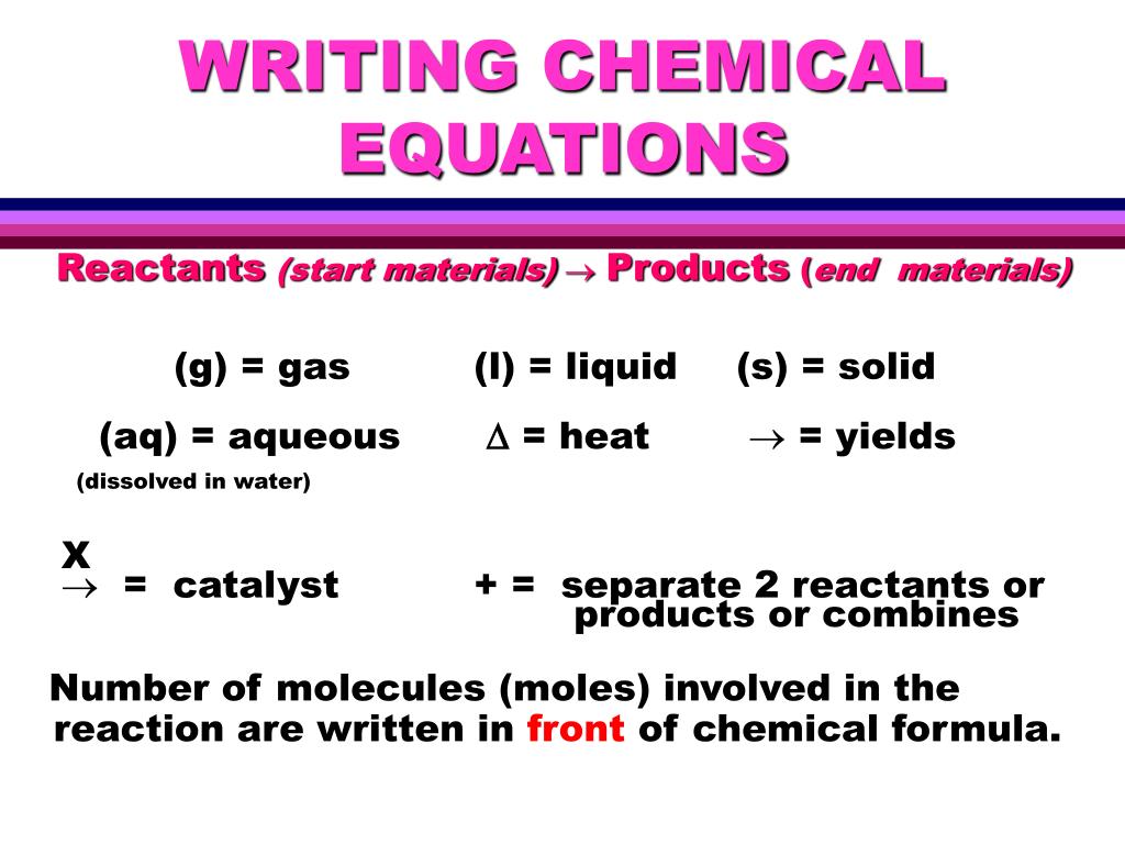 PPT - WRITING CHEMICAL EQUATIONS PowerPoint Presentation, free
