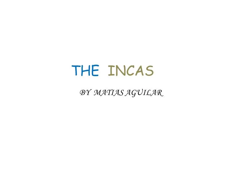 the incas n.