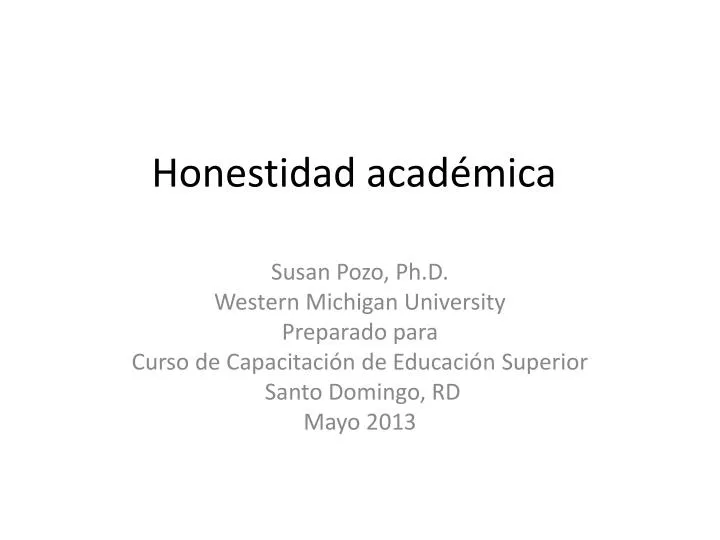 Ppt Honestidad Academica Powerpoint Presentation Free Download Id 3822697
