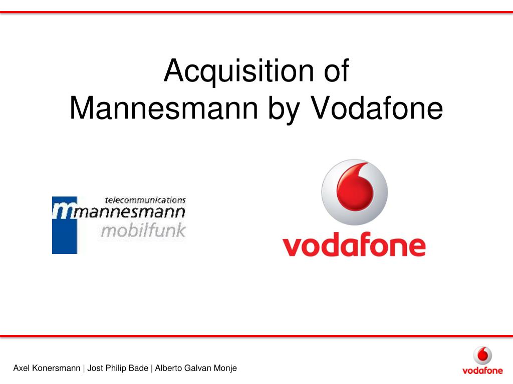 vodafone mannesmann merger case study pdf