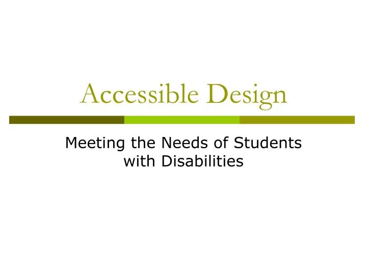 accessible design n.