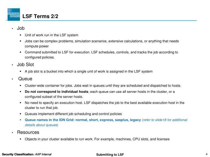 Lsf not specified in job submission