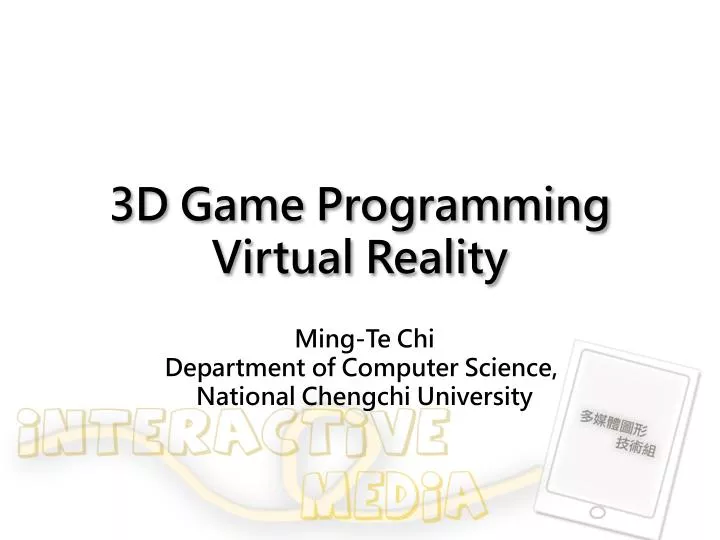 3d game programming virtual reality n.