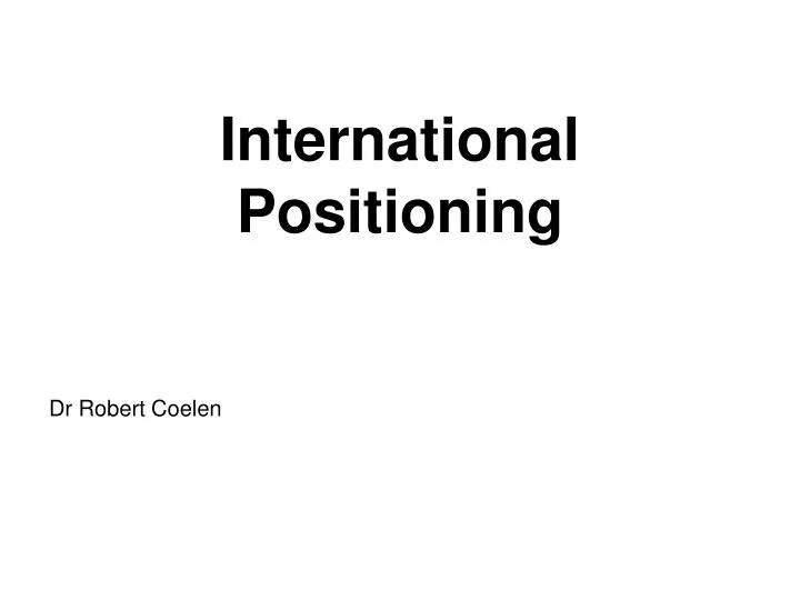 international positioning n.