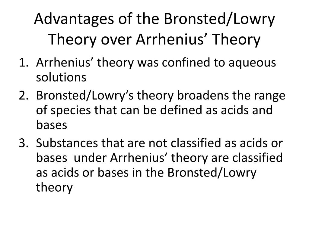 PPT Bronsted /Lowry Theory of Acids and Bases PowerPoint