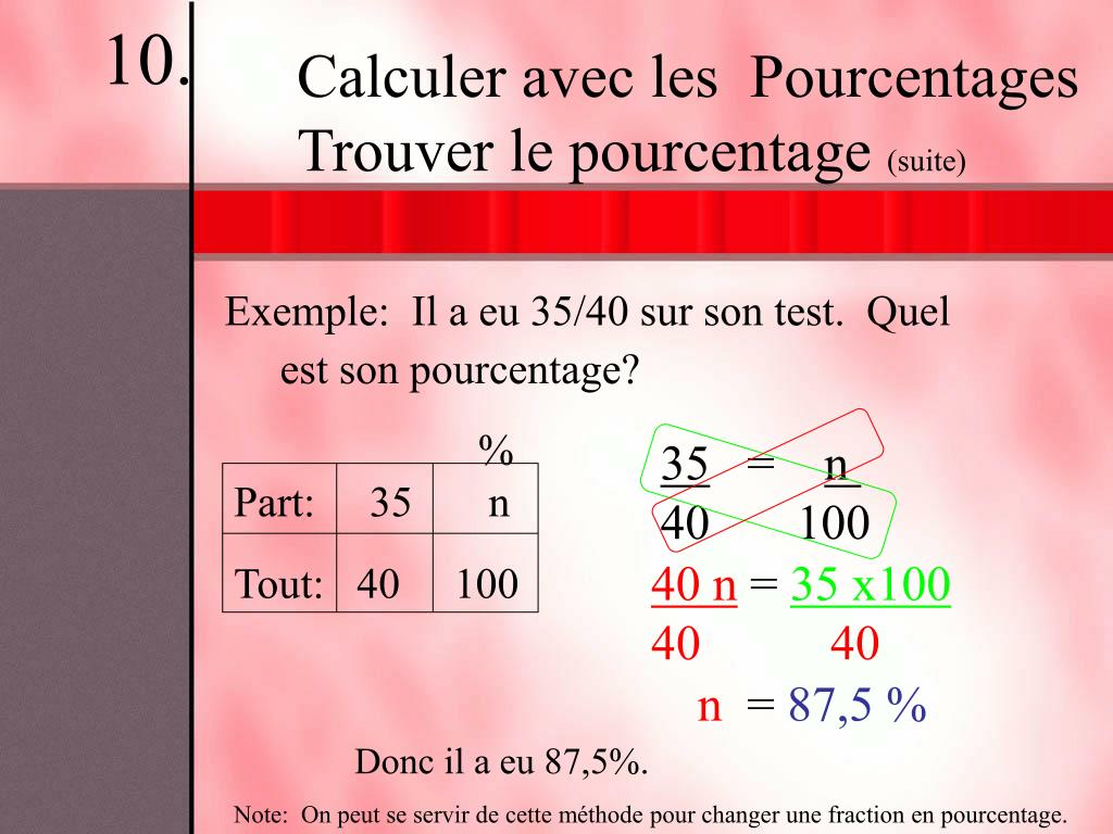 Comment Calculer Le Pourcentage D'écart Entre Deux Valeurs PPT - Les Pourcentages PowerPoint Presentation, free download - ID:3827791