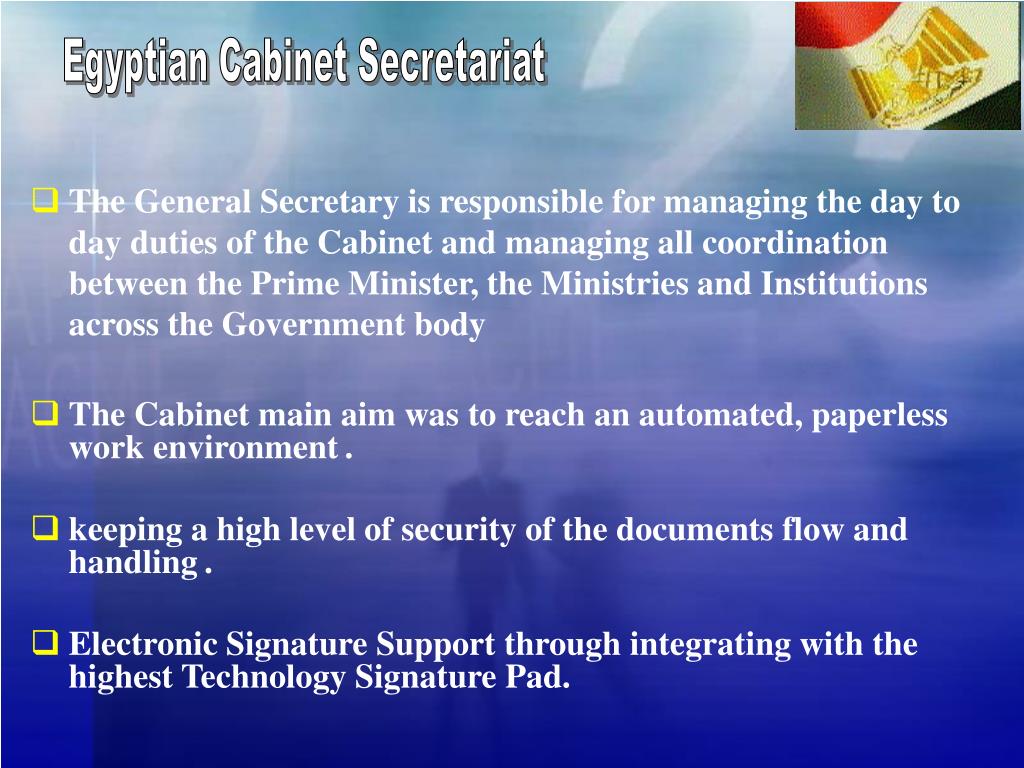 Ppt Egyptian Cabinet Secretariat Powerpoint Presentation Free