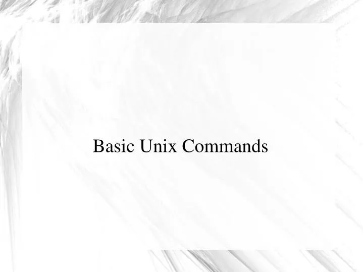 PPT - Basic Unix Commands PowerPoint Presentation, free download - ID ...
