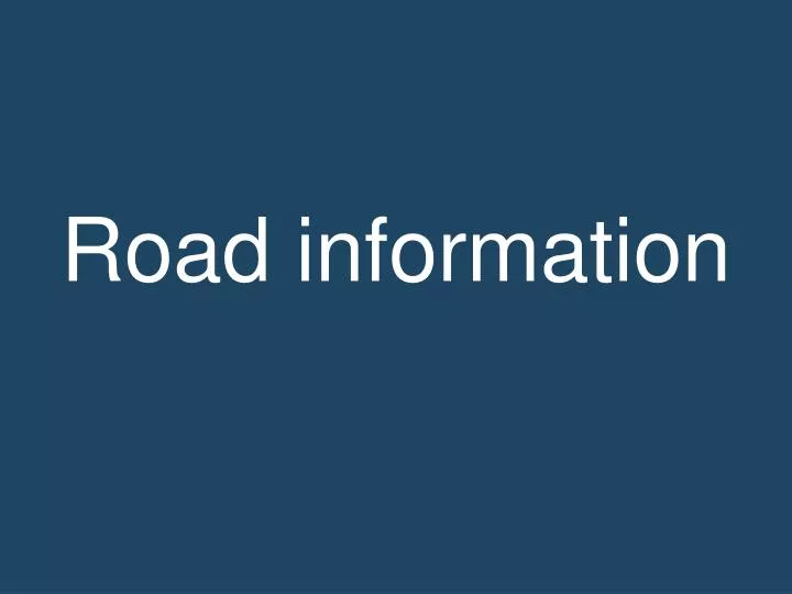road information n.