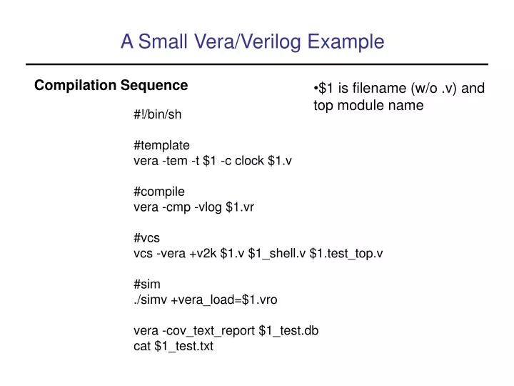 PPT - A Small Vera/Verilog Example PowerPoint Presentation, free ...