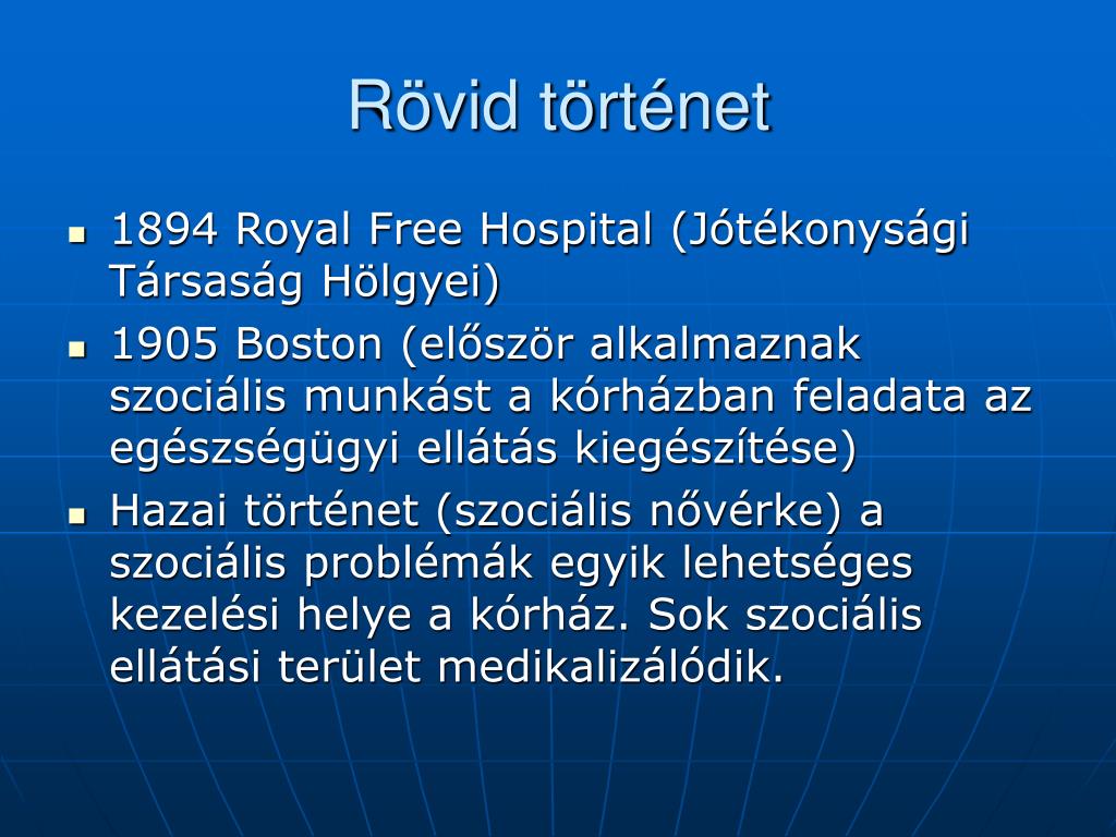 PPT - Kórházi szociális munka (összeállította: Pattyán László) PowerPoint  Presentation - ID:3829192