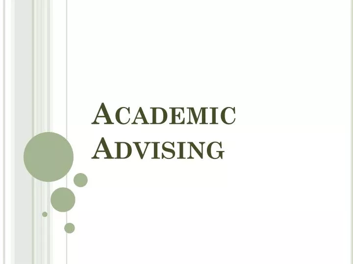 academic advising n.