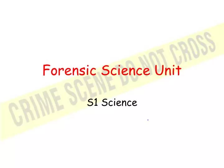 forensic science unit n.