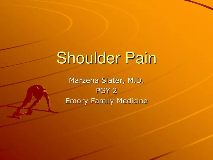 shoulder pain n.