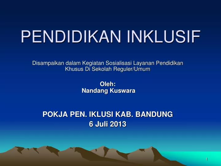 PPT - PENDIDIKAN INKLUSIF PowerPoint Presentation, free download - ID