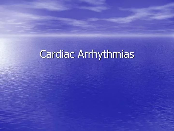 cardiac arrhythmias n.