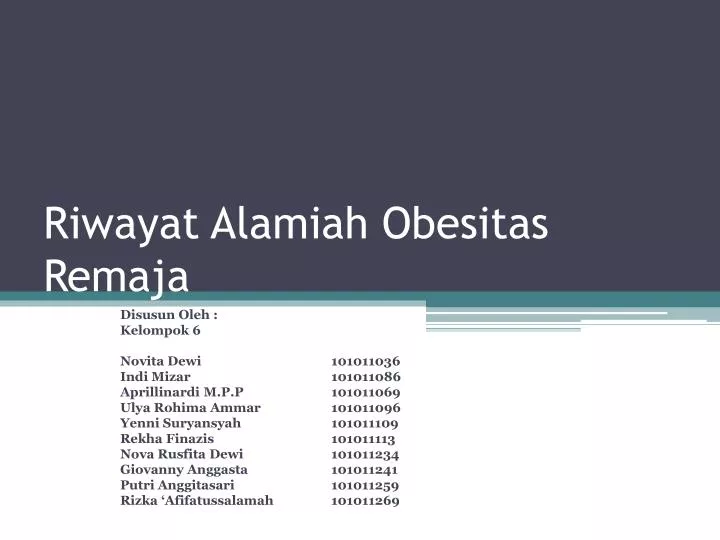 riwayat alamiah obesitas remaja n.