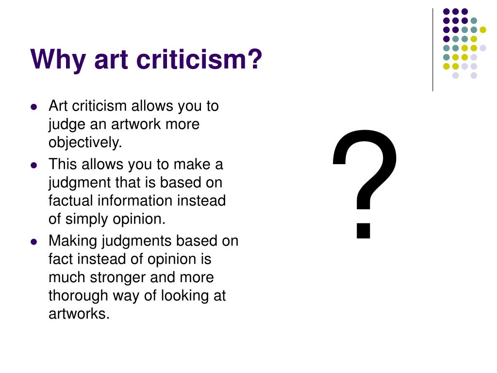critical thinking in art criticism
