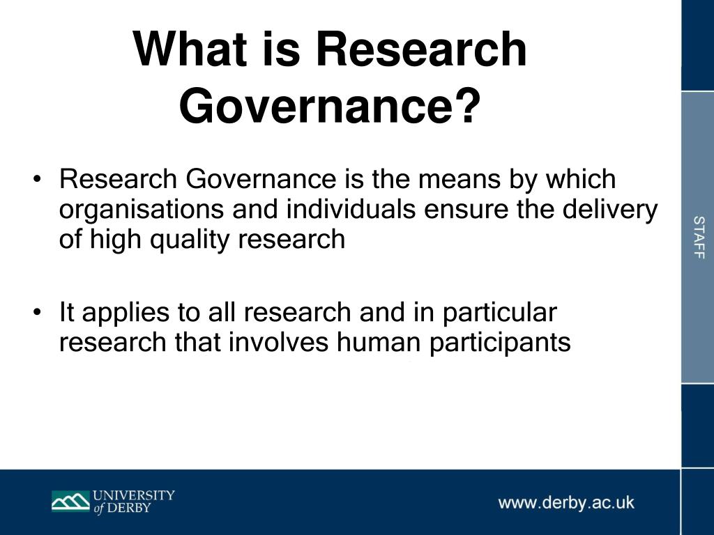 research governance meaning