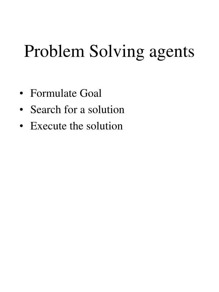 problem solving agents n.