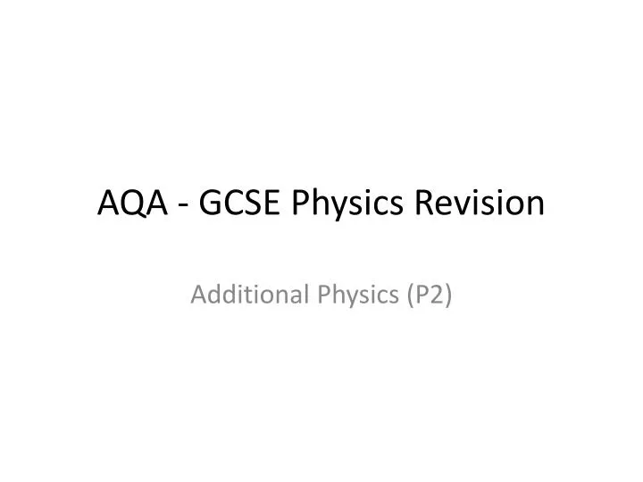 aqa gcse physics revision n.