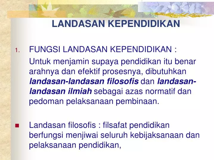 Ppt Landasan Kependidikan Powerpoint Presentation Free Download Id 3835845