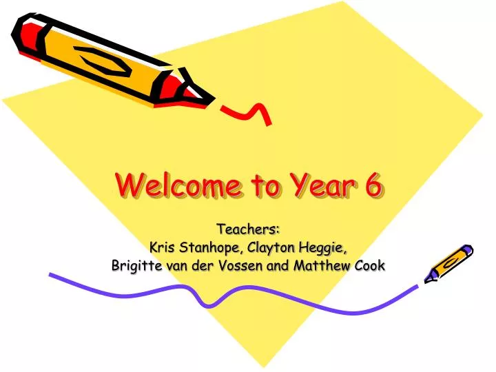 welcome to year 6 n.