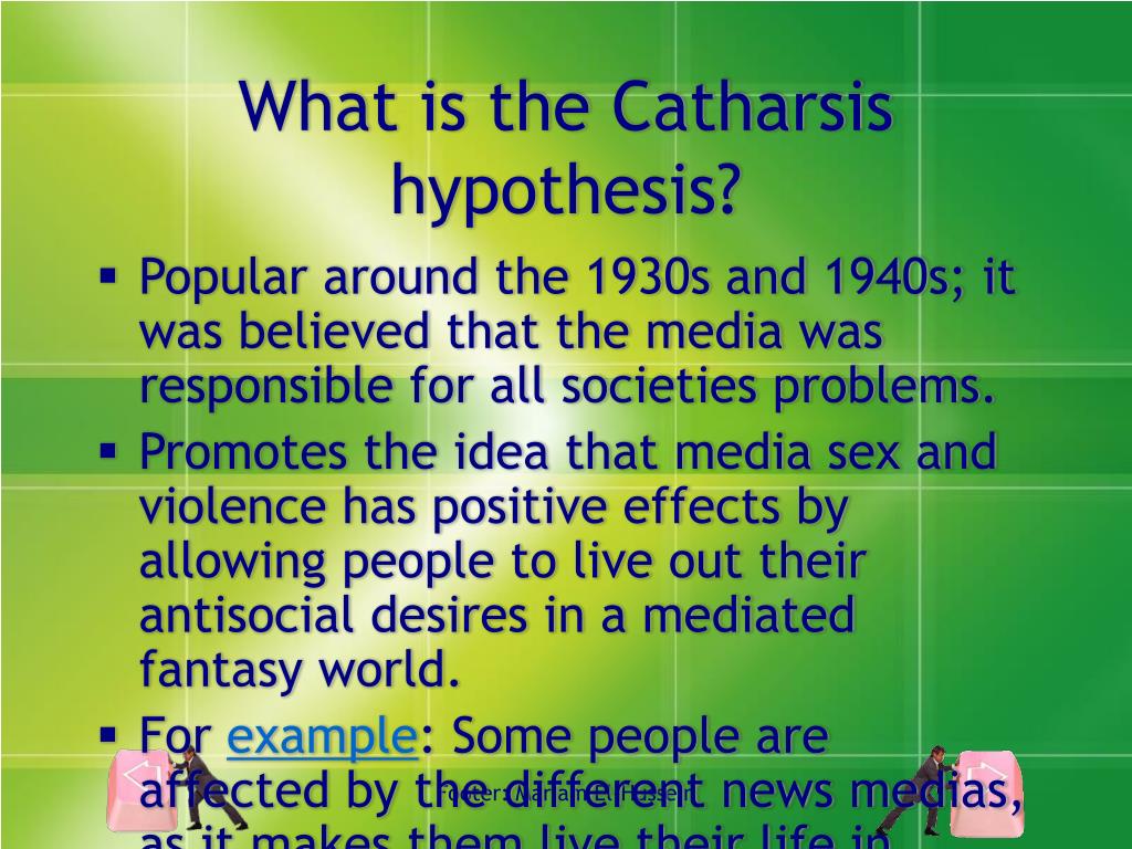 catharsis hypothesis psychology example