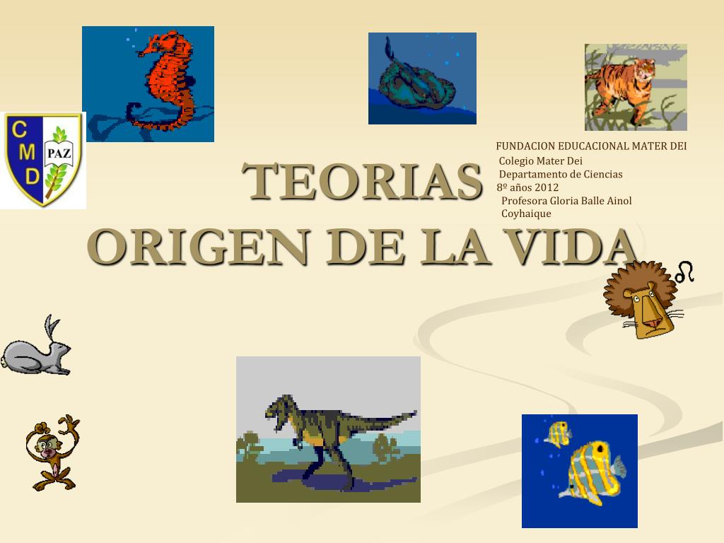 PPT - TEORIAS ORIGEN DE LA VIDA PowerPoint Presentation, free download -  ID:3836243