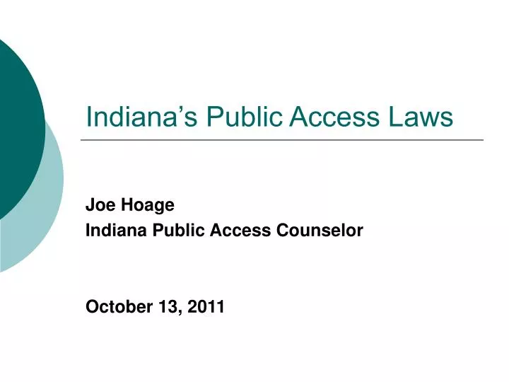 indiana s public access laws n.