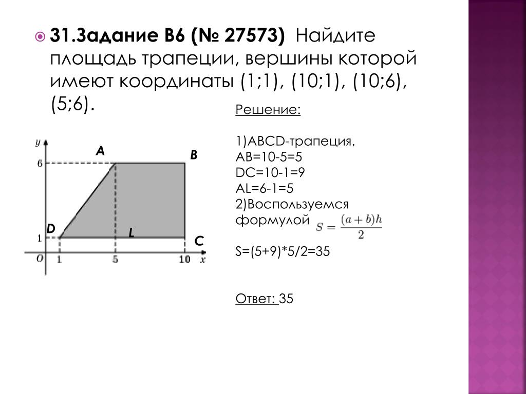 Даны координаты вершин трапеции. Задачи на нахождение площади трапеции. Координаты трапеции. Площадь трапеции по координатам. Задачи на нахождение площади трапеции с ответами.