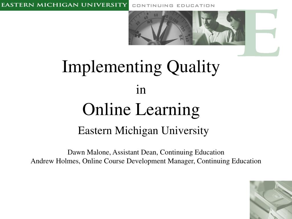Ppt Implementing Quality In Online Learning Powerpoint