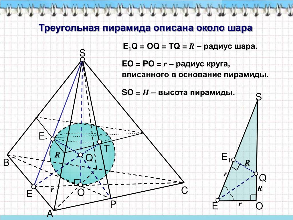 В основание пирамиды можно вписать окружность. Шар вписанный в треугольную пирамиду. Радиус шара вписанного в правильную пирамиду. Объем шара вписанного в пирамиду. Радиус шара вписанного в правильную треугольную пирамиду.
