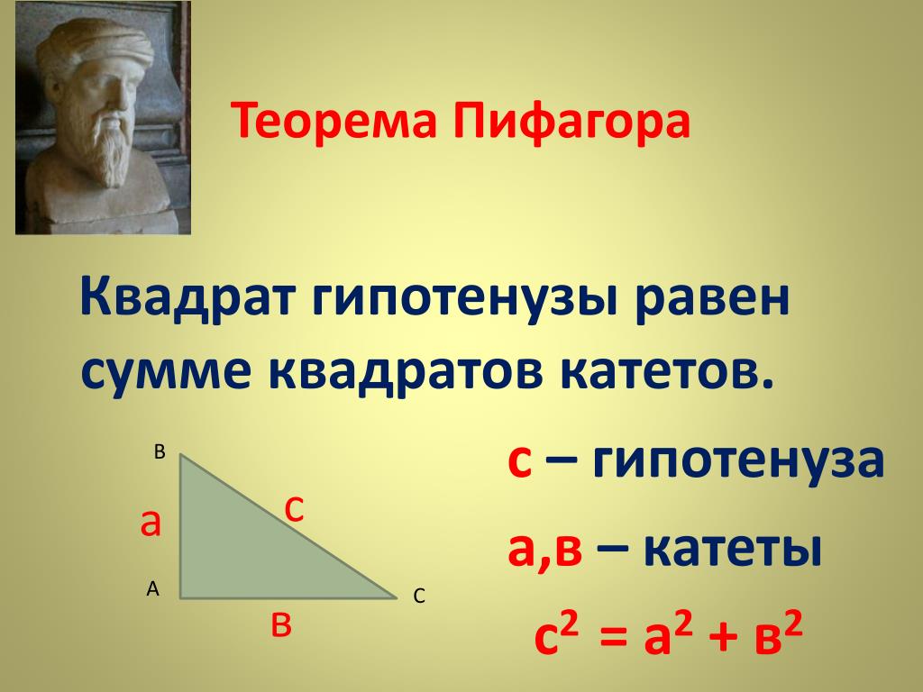 Нахождение теоремы пифагора. Теорема Пифагора катет и гипотенуза. Теорема Пифагора. Формулы для нахождения гипотенузы и катетов. Теорема Пифагора гипотенуза равна. Теорема пифагорагипотенуща.