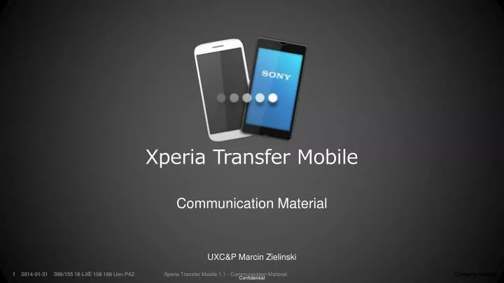 PPT - Xperia Transfer Mobile PowerPoint Presentation, Free.