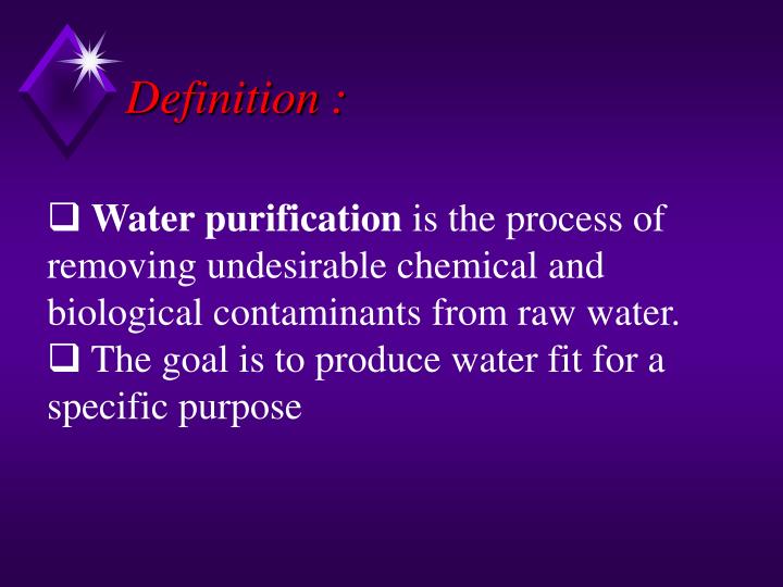 PPT Water purification PowerPoint Presentation ID3839659