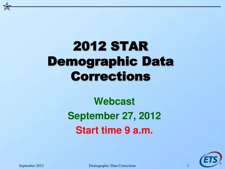 2012 star demographic data corrections n.